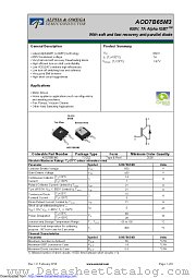 AOD7B65M3 datasheet pdf Alpha & Omega Semiconductor