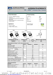 AOD950A70 datasheet pdf Alpha & Omega Semiconductor