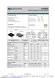AOE6936 datasheet pdf Alpha & Omega Semiconductor