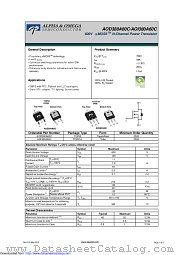 AOI380A60C datasheet pdf Alpha & Omega Semiconductor
