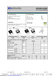 AOI409 datasheet pdf Alpha & Omega Semiconductor