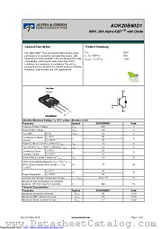 AOK20B60D1 datasheet pdf Alpha & Omega Semiconductor