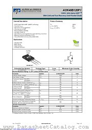 AOK40B120P1 datasheet pdf Alpha & Omega Semiconductor