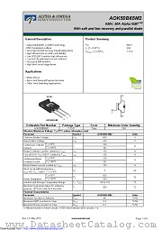 AOK50B65M2 datasheet pdf Alpha & Omega Semiconductor