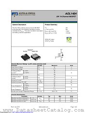AOL1404 datasheet pdf Alpha & Omega Semiconductor