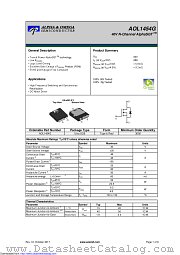 AOL1454G datasheet pdf Alpha & Omega Semiconductor