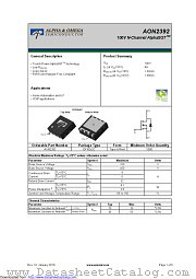 AON2392 datasheet pdf Alpha & Omega Semiconductor