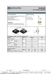 AON2420 datasheet pdf Alpha & Omega Semiconductor