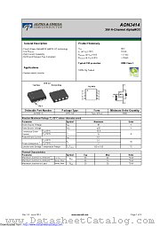 AON3414 datasheet pdf Alpha & Omega Semiconductor