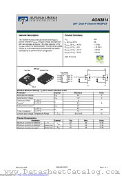 AON3814 datasheet pdf Alpha & Omega Semiconductor