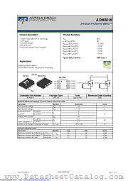 AON3818 datasheet pdf Alpha & Omega Semiconductor