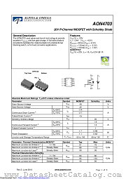 AON4703 datasheet pdf Alpha & Omega Semiconductor