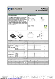 AON6230 datasheet pdf Alpha & Omega Semiconductor