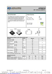AON6234 datasheet pdf Alpha & Omega Semiconductor