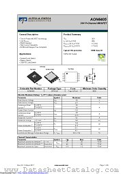 AON6405 datasheet pdf Alpha & Omega Semiconductor
