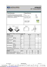 AON6435 datasheet pdf Alpha & Omega Semiconductor