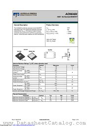 AON6484 datasheet pdf Alpha & Omega Semiconductor