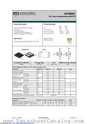 AON6661 datasheet pdf Alpha & Omega Semiconductor