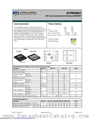 AON6906A datasheet pdf Alpha & Omega Semiconductor