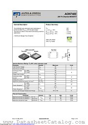 AON7405 datasheet pdf Alpha & Omega Semiconductor