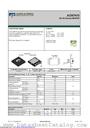 AON7410 datasheet pdf Alpha & Omega Semiconductor