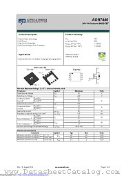 AON7440 datasheet pdf Alpha & Omega Semiconductor