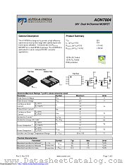 AON7804 datasheet pdf Alpha & Omega Semiconductor