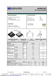 AONR21357 datasheet pdf Alpha & Omega Semiconductor
