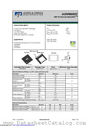 AONR66922 datasheet pdf Alpha & Omega Semiconductor