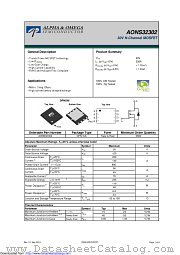 AONS32302 datasheet pdf Alpha & Omega Semiconductor