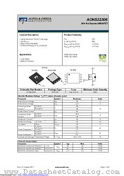 AONS32306 datasheet pdf Alpha & Omega Semiconductor
