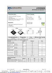 AONS66406 datasheet pdf Alpha & Omega Semiconductor