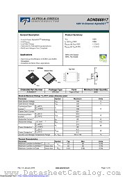 AONS66917 datasheet pdf Alpha & Omega Semiconductor