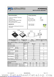 AONS66923 datasheet pdf Alpha & Omega Semiconductor