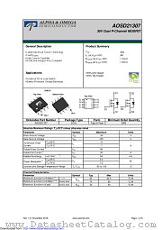 AOSD21307 datasheet pdf Alpha & Omega Semiconductor