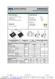 AOSD32334C datasheet pdf Alpha & Omega Semiconductor