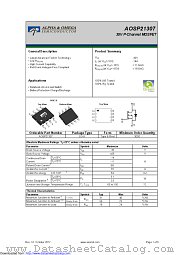AOSP21307 datasheet pdf Alpha & Omega Semiconductor