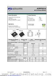 AOSP32314 datasheet pdf Alpha & Omega Semiconductor