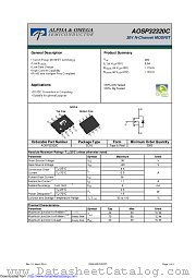 AOSP32320C datasheet pdf Alpha & Omega Semiconductor