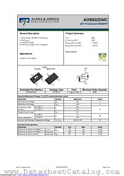 AOSS32334C datasheet pdf Alpha & Omega Semiconductor