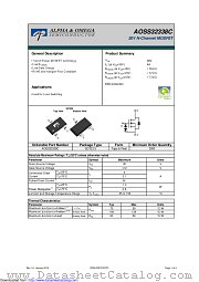 AOSS32338C datasheet pdf Alpha & Omega Semiconductor