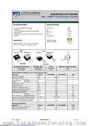 AOB190A60L datasheet pdf Alpha & Omega Semiconductor