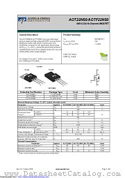 AOT22N50 datasheet pdf Alpha & Omega Semiconductor