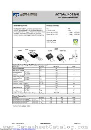 AOT264L datasheet pdf Alpha & Omega Semiconductor