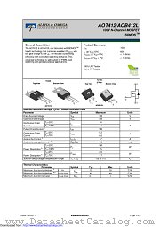 AOT412 datasheet pdf Alpha & Omega Semiconductor