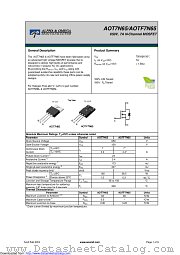 AOT7N65 datasheet pdf Alpha & Omega Semiconductor