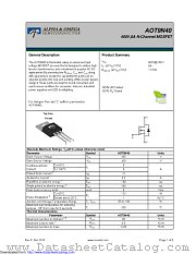 AOT9N40 datasheet pdf Alpha & Omega Semiconductor
