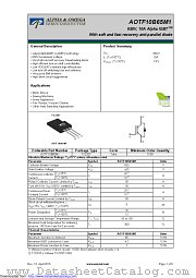 AOTF10B65M1 datasheet pdf Alpha & Omega Semiconductor
