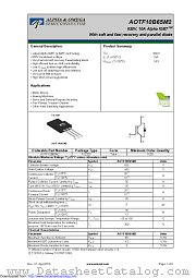 AOTF10B65M2 datasheet pdf Alpha & Omega Semiconductor