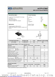 AOTF12T50P datasheet pdf Alpha & Omega Semiconductor